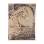 Description Sorrow drawing Wallsall Museum and Art postcards