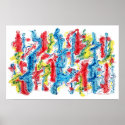 'Desenho em Vermelho Azul e Amarelo' posters