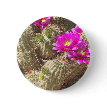 Desert bloom pinback button