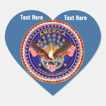 Desert Blue Heart Sticker