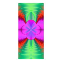 Desert Cactus Flower Fractal Custom Rack Card