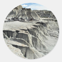 Desert erosion formation, Dinosaur Provincial Park Stickers