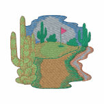 Desert Golf Scene embroidered shirts
