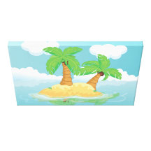 Desert Island Stretched Canvas Print