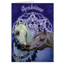 Desert Jewels Arabian horses greeting card