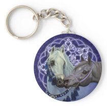 Desert Jewels Arabian horses keychain