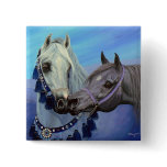 Desert Jewels Arabian horses square button