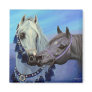 Desert Jewels Arabian horses square magnet