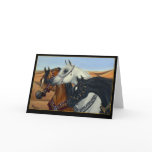 Desert Kings Arabian horses greeting card