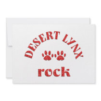 Desert Lynx Rock Invitations
