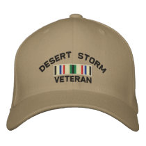 Desert Storm Veteran Embroidered Hats