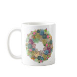 Desert Succulent Wreath Mug