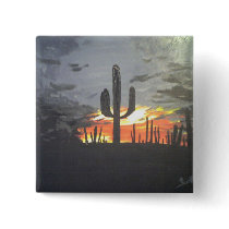 Desert Sunset Pinback Button