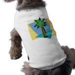 Deserted Island Graphic with Palm and Ocean pet clothing