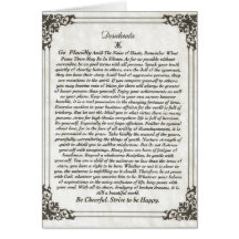 DESIDERATA Card