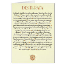 DESIDERATA Card=Sunburst