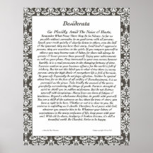 DESIDERATA Cheerful Black Filigree Print