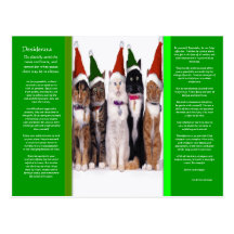 DESIDERATA Christmas Cats Postcard