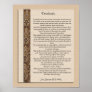 Desiderata "desired things) Brown design Print