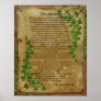 Desiderata "desired things",Ivy on parchment Posters