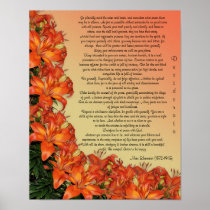 Desiderata "desired things", prose asian lilies