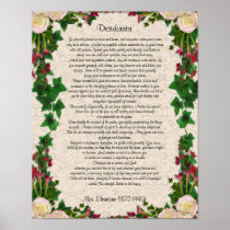 Desiderata "desired things", prose exotic flowers