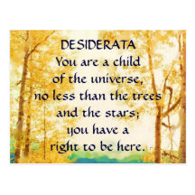 DESIDERATA Faded Aspens postcard