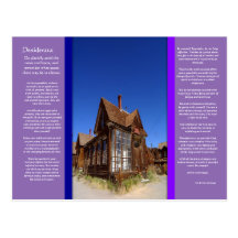 DESIDERATA Ghost Town Postcard