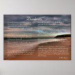 Desiderata  Inspirational Poem and Seashore Poster