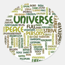 Desiderata Motivational Poem Words Tag Sticker