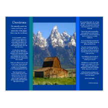 DESIDERATA Mountain Cabin Postcard