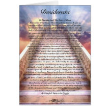 DESIDERATA Poem Card on Stairway To Heaven