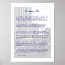 Desiderata Posters