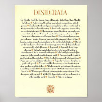 DESIDERATA POSTER