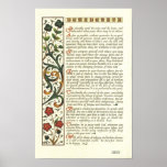 DESIDERATA Poster by Max Ehrmann= Leaf Calligraphy