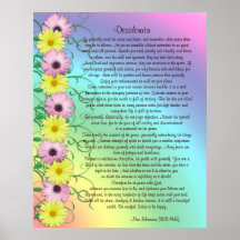 Desiderata prose rainbow colours posters