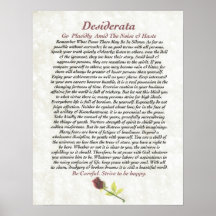 DESIDERATA Red Rosie Print