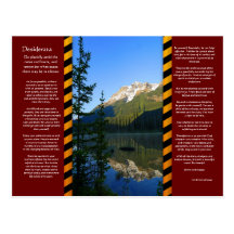 DESIDERATA Snow Peak Mountain Postcard