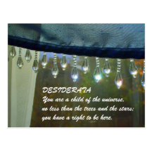 DESIDERATA "Today" postcard