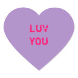Design a Purple Conversation Heart Sticker