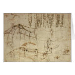 Design for a Flying Machine by Leonardo Da Vinci Greeting Card