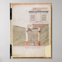 Design for the atrium of the Pompeiian palace Posters