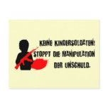 Design für Kinderrechte: Keine Kindersoldaten! postcards