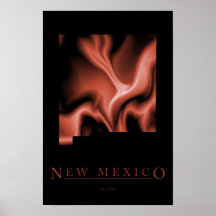 Design Map Poster of New Mexico