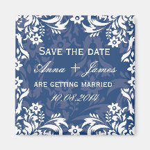 DESIGN No.2 Save the date magnet - NAVY