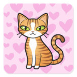 Design Your Own Cartoon Cat (love hearts) stickers