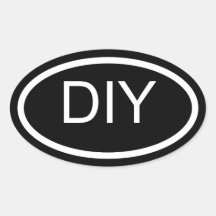 Design Your Own Euro Style Oval Sticker
