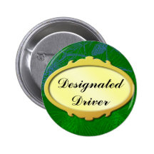 Designated Driver Gold Label Holiday Button