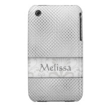 Designer Bling iPhone 3g/3gs Case:Silver iPhone 3 Cases