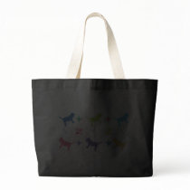 Designer Bloodhound Print Canvas Bag